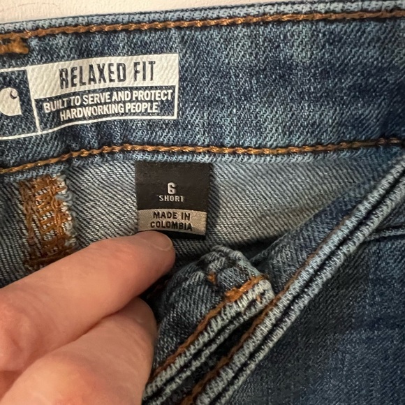 Carhartt Women's Rugged Flex Relaxed Fit Utility Double Front Jeans Size 6 short - Picture 4 of 7